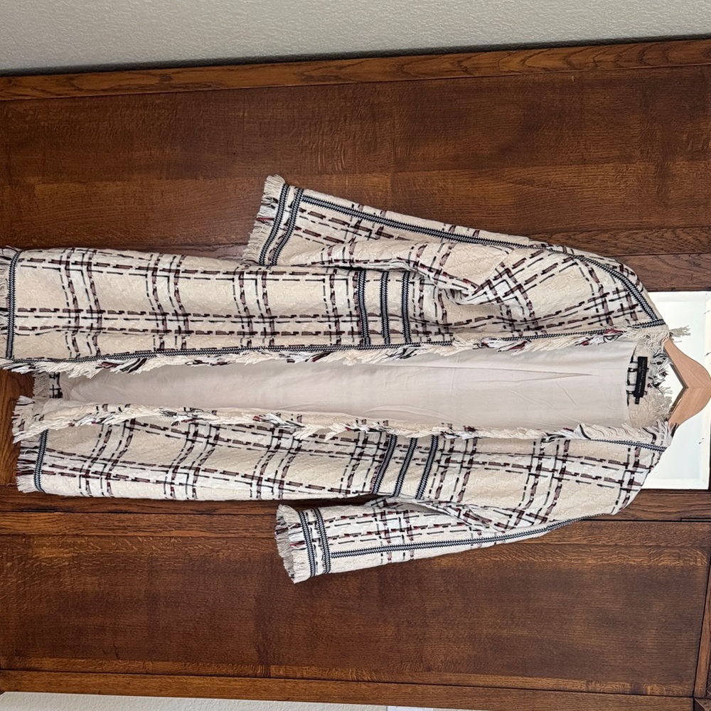 House of Harlow 1960 Fringe Plaid Jacket